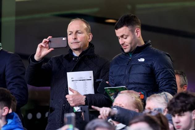 UEFA EURO, EM, Europameisterschaft,Fussball 2024 Qualifying Round Group B, Aviva Stadium, Dublin 27 3 2023 Republic of Ireland vs France Tanaiste Micheal Martin Micheal Martin 27 3 2023  Copyright: x INPHO MorganxTreacyx AZ0I4852