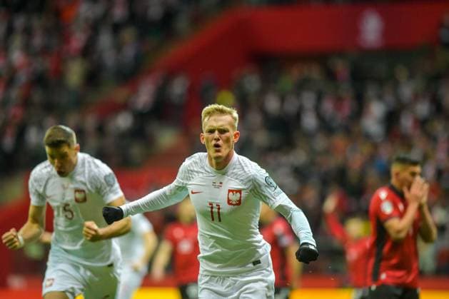 WARSZAWA 27.03.2023 MECZ 2. KOLEJKA ELIMINACJE DO MISTRZOSTW EUROPY 2024 GRUPA E: POLSKA - ALBANIA --- QUALIFICATION FOR UEFA EURO, EM, Europameisterschaft,Fussball 2024 MATCH GROUP E IN WARSAW: POLAND - ALBANIA KAROL SWIDERSKI FOT. JACEK PRONDZYNSKI FOTOPYK NEWSPIX.PL --- Newspix.pl  230327JAC025