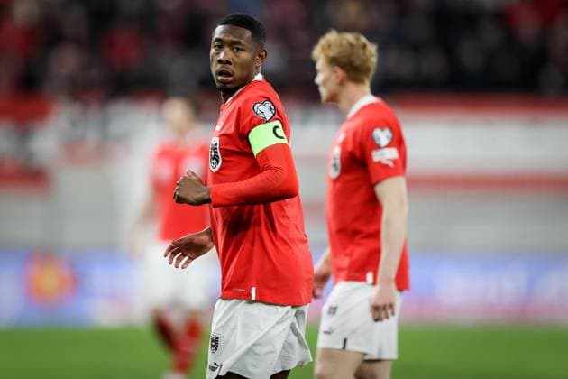 SOCCER - UEFA EURO, EM, Europameisterschaft,Fussball 2024 Quali, AUT vs EST LINZ,AUSTRIA,27.MAR.23 - SOCCER - European Qualifiers 2024, OEFB international match, Länderspiel, Nationalmannschaft Austria vs Estland. Image shows David Alaba (AUT).  GEPAxpictures xManfredxBinder