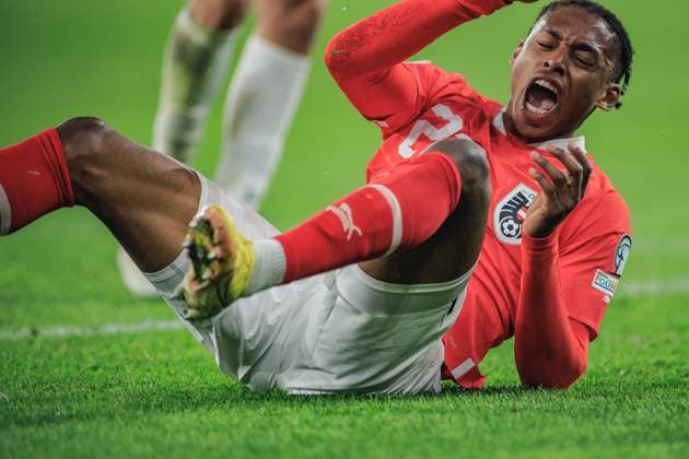 SOCCER - UEFA EURO, EM, Europameisterschaft,Fussball 2024 Quali, AUT vs EST LINZ,AUSTRIA,24.MAR.27 - SOCCER - European Qualifiers 2024, OEFB international match, Länderspiel, Nationalmannschaft Austria vs Estland. Image shows Junior Adamu (AUT).  GEPAxpictures xManuelxBinder