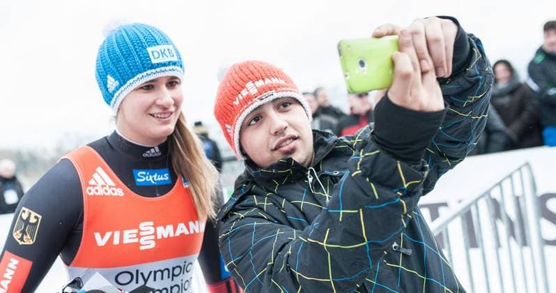 25.01.2015 Winterberg. Rodel Weltcup im Eiskanal von Winterberg. Deutsche Sportler erfolgreich. Natalie Geisenberger hatte allen Grund zum Jubeln. Sie gewann die Weltcup. Ralf Rottmann FUNKE Foto Services *** NUR FÜR REDAKTIONELLE ZWECKE *** EDITORIAL USE ONLY ***<p>25.01.2015 Winterberg. Rodel Weltcup im Eiskanal von Winterberg. Deutsche Sportler erfolgreich. Natalie Geisenberger hatte allen Grund zum Jubeln. Sie gewann die Weltcup. Ralf Rottmann FUNKE Foto Services< p> Deutschland NRW Winterberg Copyright: RalfxRottmann *** 25 01 2015 Winterberg Toboggan World Cup in Eiskanal from Winterberg German Athletes successful Natalie GeisenDesign Berger had all of them Ground to cheer Them won The World Cup Ralf Rottmann Funke Photo Services *** only for editorial Purposes *** Editorial Use only *** P 25 01 2015 Winterberg Toboggan World Cup in Eiskanal from Winterberg German Athletes successful Natalie GeisenDesign Berger had all of them Ground to cheer Them won The World Cup Ralf Rottmann Funke Photo Services P Sports Germany NRW Winterberg Copyright RalfxRottmann Copyright: RalfxRottmann docnrwhugopicture72485124 ,EDITORIAL USE ONLY