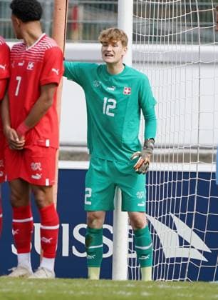 Foto Manuel Geisser 28.03.2023 Fussball Herren U -21 Laenderspiel Schweiz - Israel 2:1- Bild : Pascal Loretz Torhueter (SUI) Aktion