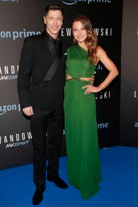 WARSZAWA 28.03.2023 PREMIERE OF AMAZON PRIME LEWANDOWSKI - UNKNOWN N Z. ROBERT LEWANDOWSKI ANNA LEWANDOWSKA FOT. ALEKSANDER MAJDANSKI NEWSPIX.PL --- Newspix.pl  AM280323_153