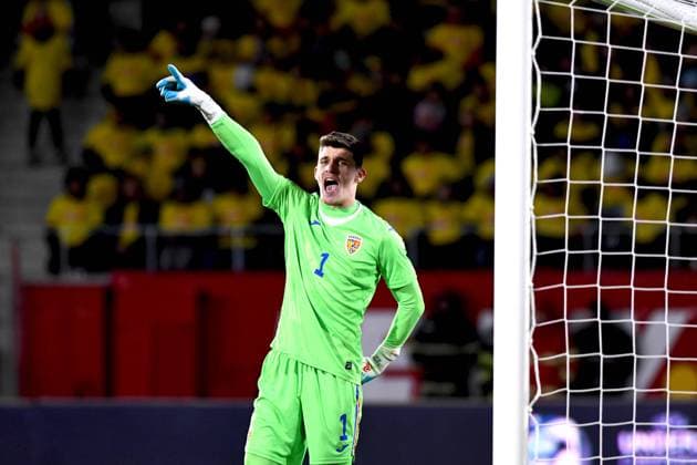 Romania U21, U 21 v Germany U21 - International Friendly, Länderspiel, Nationalmannschaft Stefan Tarnovanu is in action during a friendly match between Romania U21 and Germany U21 at the Municipal Stadium in Sibiu on March 28, 2023 Sibiu Romania  Copyright: xFlaviuxBuboix originalFilename:buboi-notitle230328_npdRa.jpg