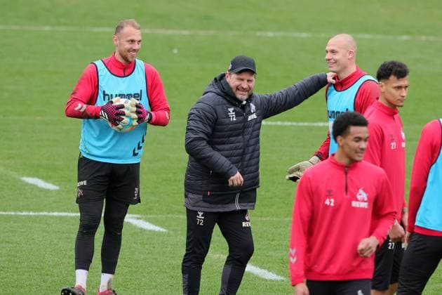 Sport Themen der Woche KW13 1. FC Köln 1. FC Köln, Training, Mitte: Steffen Baumgart (1. FC Köln). 29.03.2023, Bild: *** 1 FC Cologne 1 FC Cologne, training, center Steffen Baumgart 1 FC Cologne 29 03 2023, picture