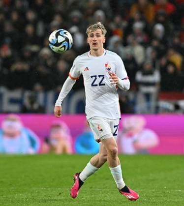 GERMANY VS BELGIUM Alexis Saelemaekers (22) of Belgium pictured during a friendly soccer game between the national teams of Germany and Belgium , called the Red Devils , on Tuesday 28 March 2023 in Köln , Germany . PHOTO SPORTPIX David Catry Köln Rhein Energy Stadion NRW Germany  Copyright: xSportpix.bex xDavidxCatryxDavidxCatryx