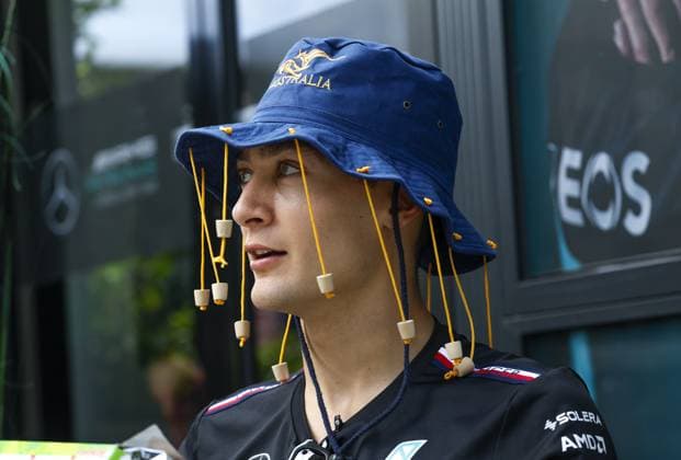 RUSSELL George (gbr), Mercedes AMG F1 Team W14, portrait during the Formula 1 Rolex Australian Grand Prix 2023, 3rd round of the 2023 Formula One World Championship, WM, Weltmeisterschaft from March 31 to April 2, 2023 on the Albert Park Circuit, in Melbourne, Australia - F1 - AUSTRALIAN GRAND PRIX 2023 DPPI Panoramic  00122006_F12023GP03AUS_JK255875