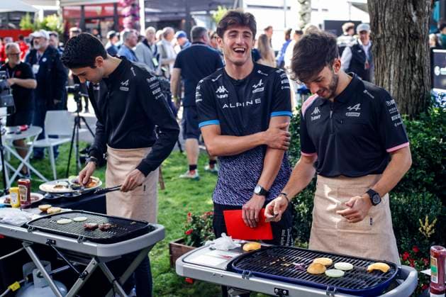 31 Esteban Ocon (FRA, BWT Alpine F1 Team), Jack Doohan (AUS, BWT Alpine F1 Team), 10 Pierre Gasly (FRA, BWT Alpine F1 Team), F1 Grand Prix of Australia at Albert Park Circuit on March 30, 2023 in Melbourne, Australia. (Photo by HOCH ZWEI) Melbourne Australia