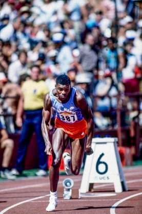 RECORD DATE NOT STATED Track and Field Carl Lewis Carl Lewis (USA) competing at the 1984 United States Olympic team trials for track and field Los Angeles Los Angeles Memorial Coliseum California United States Copyright: xStevenxE.xSutton DUOMO PCNx TF8402 OT000