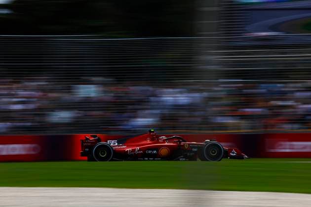 55 Carlos Sainz (ESP, Scuderia Ferrari), F1 Grand Prix of Australia at Albert Park Circuit on March 31, 2023 in Melbourne, Australia. (Photo by HOCH ZWEI) Melbourne Australia