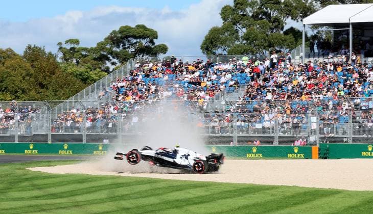 FORMULA 1 ROLEX AUSTRALIAN GRAND PRIX 2023 31.03.2023, Albert-Park, Melbourne, FORMULA 1 ROLEX AUSTRALIAN GRAND PRIX 2023 , im Bild Ausritt von Yuki Tsunoda (JPN), Scuderia AlphaTauri ins Kiesbett.
