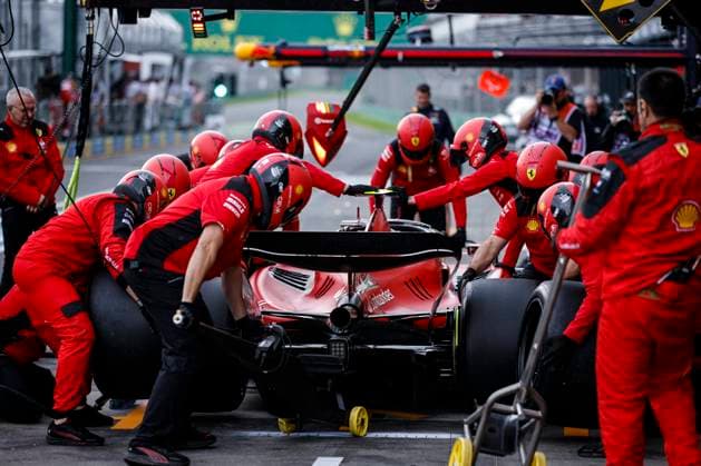 55 Carlos Sainz (ESP, Scuderia Ferrari), F1 Grand Prix of Australia at Albert Park Circuit on March 31, 2023 in Melbourne, Australia. (Photo by HOCH ZWEI) Melbourne Australia