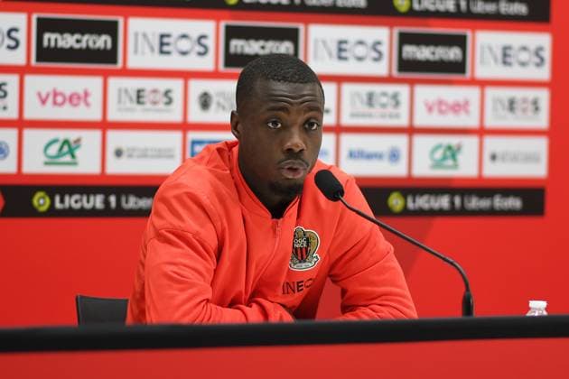OGC Nice : Conference de presse de Didier DIGARD & Nicolas PEPE a l Allianz Riviera a Nice. FOOTBALL : Conference de presse OGC Nice - 31 03 2023 LionelUrman Panoramic 