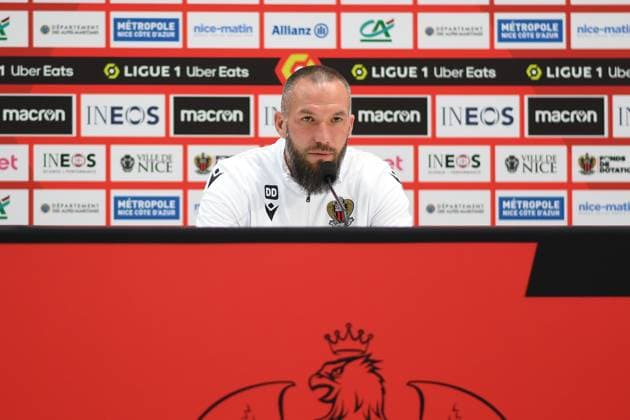 OGC Nice : Conference de presse de Didier DIGARD & Nicolas PEPE a l Allianz Riviera a Nice. FOOTBALL : Conference de presse OGC Nice - 31 03 2023 LionelUrman Panoramic 