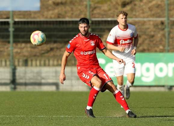 Foto : Kevin YAKOB ( Aarhus ) Fussball 2. Liga Thu. 23.03.2023 Holstein Kiel - GF Aarhus 0 - 2 *** Photo Kevin YAKOB Aarhus Football 2 Liga Thu 23 03 2023 Holstein Kiel GF Aarhus 0 2