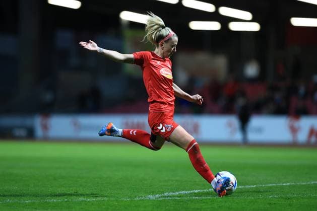 Flyeralarm Frauen-Bundesliga 2022-2023, 1. FC Köln - MSV Duisburg Tor zum 4:0 durch Mandy Islacker (FC, 8) Köln Südstadion Nordrhein-Westfalen Deutschland