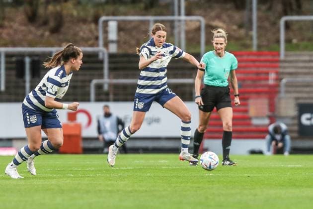 Fussball, FLYERALARM Frauen Bundesliga Saison 2022 2023 17.Spieltag 1.FC Köln - MSV Duisburg 31.03.2023, Südstadion Köln Alexandria Hess (MSV Duisburg, 20) Köln Südstadion Nordrhein-Westfahlen Deutschland