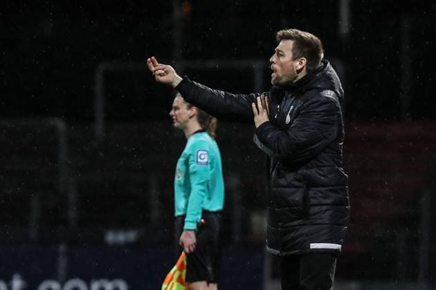 Fussball, FLYERALARM Frauen Bundesliga Saison 2022 2023 17.Spieltag 1.FC Köln - MSV Duisburg 31.03.2023, Südstadion Köln Nico Schneck (teamchef MSV Duisburg) Köln Südstadion Nordrhein-Westfahlen Deutschland