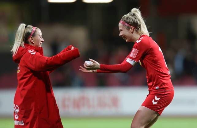 Mandy Islacker (Köln), Sharon Beck (Köln), 1. FC Köln - MSV Duisburg, Flyeralarm Frauen Bundesliga, 17. Spieltag, Köln, Deutschland, 18.03.2023.