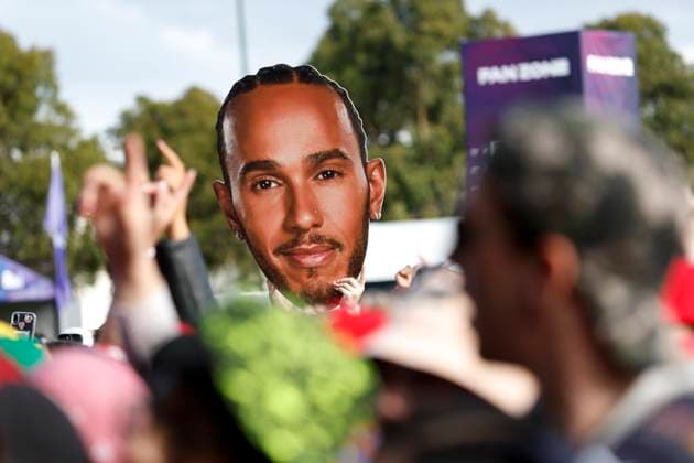 Fans of 44 Lewis Hamilton (GBR, Mercedes-AMG Petronas F1 Team), F1 Grand Prix of Australia at Albert Park Circuit on April 1, 2023 in Melbourne, Australia. (Photo by HOCH ZWEI) Melbourne Australia