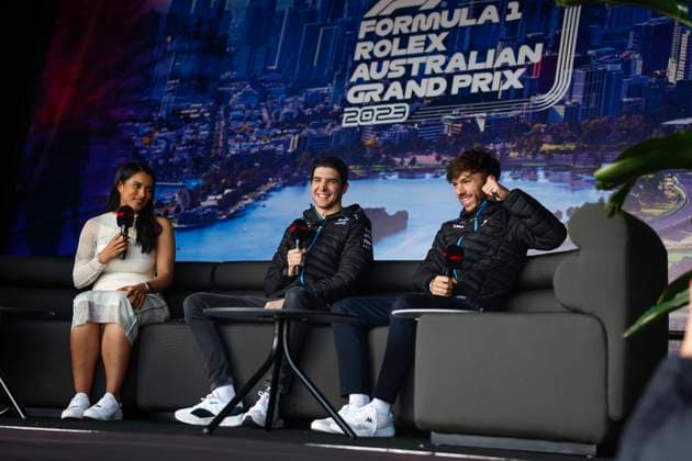 31 Esteban Ocon (FRA, BWT Alpine F1 Team), 10 Pierre Gasly (FRA, BWT Alpine F1 Team), F1 Grand Prix of Australia at Albert Park Circuit on April 1, 2023 in Melbourne, Australia. (Photo by HOCH ZWEI) Melbourne Australia