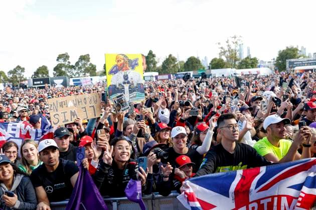 Fans, F1 Grand Prix of Australia at Albert Park Circuit on April 1, 2023 in Melbourne, Australia. (Photo by HOCH ZWEI) Melbourne Australia