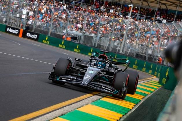 63 George Russell (GBR, Mercedes-AMG Petronas F1 Team), F1 Grand Prix of Australia at Albert Park Circuit on April 1, 2023 in Melbourne, Australia. (Photo by HOCH ZWEI) Melbourne Australia