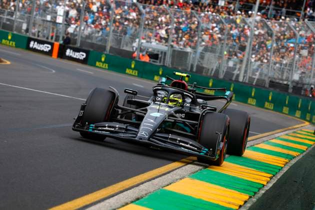 44 Lewis Hamilton (GBR, Mercedes-AMG Petronas F1 Team), F1 Grand Prix of Australia at Albert Park Circuit on April 1, 2023 in Melbourne, Australia. (Photo by HOCH ZWEI) Melbourne Australia