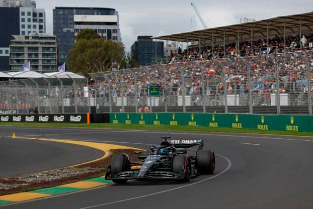63 George Russell (GBR, Mercedes-AMG Petronas F1 Team), F1 Grand Prix of Australia at Albert Park Circuit on April 1, 2023 in Melbourne, Australia. (Photo by HOCH ZWEI) Melbourne Australia