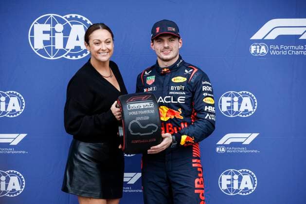 Celeste Barber, 1 Max Verstappen (NLD, Oracle Red Bull Racing), F1 Grand Prix of Australia at Albert Park Circuit on April 1, 2023 in Melbourne, Australia. (Photo by HOCH ZWEI) Melbourne Australia