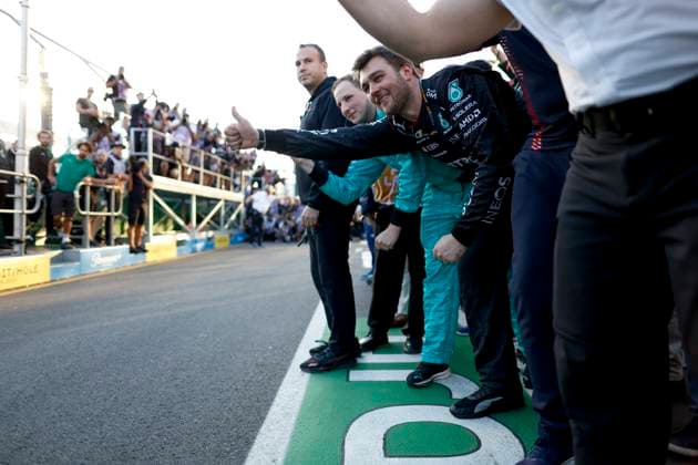 Mercedes-AMG Petronas F1 Team, F1 Grand Prix of Australia at Albert Park Circuit on April 2, 2023 in Melbourne, Australia. (Photo by HOCH ZWEI) Melbourne Australia