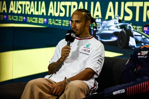 44 Lewis Hamilton (GBR, Mercedes-AMG Petronas F1 Team), F1 Grand Prix of Australia at Albert Park Circuit on April 2, 2023 in Melbourne, Australia. (Photo by HOCH ZWEI) Melbourne Australia