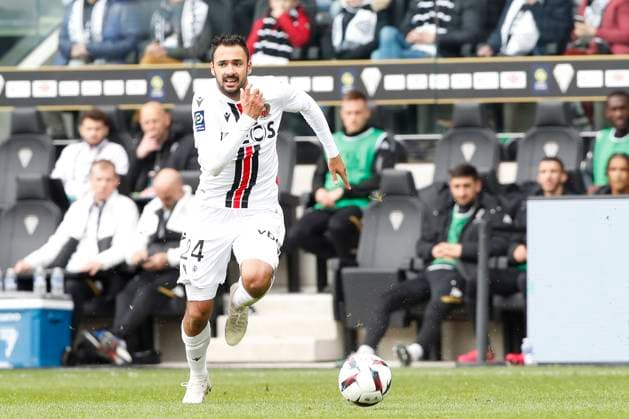 Gaetan Laborde (OGC Nice) FOOTBALL : SCO Angers Vs OGC Nice - Ligue 1 - 02 04 2023 MichaelBaucher Panoramic 