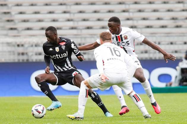 Ibrahima Niane (SCO Angers) FOOTBALL : SCO Angers Vs OGC Nice - Ligue 1 - 02 04 2023 MichaelBaucher Panoramic 