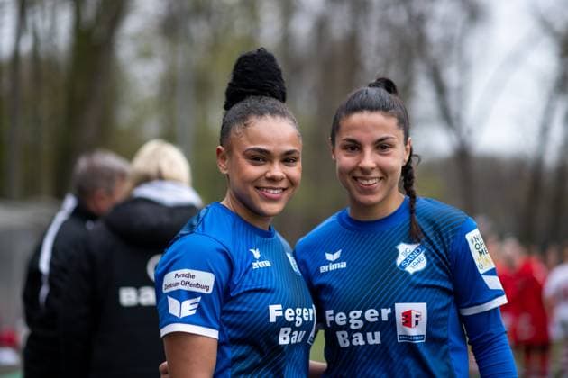 Michelle Klostermann (SC Sand, 08), Nadezhda Ivanova (SC Sand, 14), GER, 1. FC Koeln U20 vs. SC Sand, Fussball Frauen 2. Bundesliga, 19. Spieltag, Spielzeit 2022 2023, 02.04.2023 GER, 1. FC Koeln U20 vs. SC Sand, Fussball Frauen 2. Bundesliga, 19. Spieltag, Spielzeit 2022 2023, 02.04.2023 Koeln Copyright: xEibner Memmlerx EP_MMR