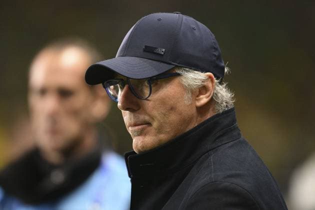 Laurent Blanc - entraineur (OL) FOOTBALL : FC Nantes vs Lyon - 1 2 Finale de la Coupe de France - 05 04 2023 JBAutissier Panoramic 