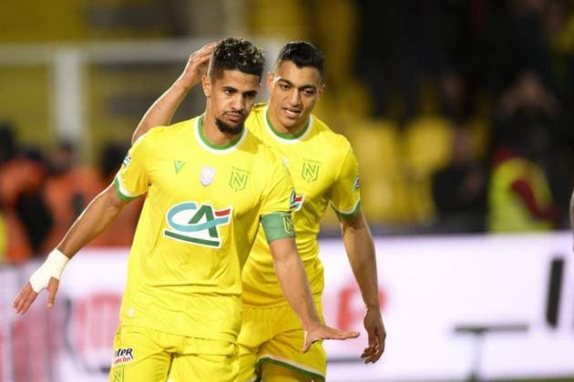 joie des joueurs de Nantes apres le but de Ludovic Blas (Nantes) FOOTBALL : FC Nantes vs Lyon - 1 2 Finale de la Coupe de France - 05 04 2023 JBAutissier Panoramic 