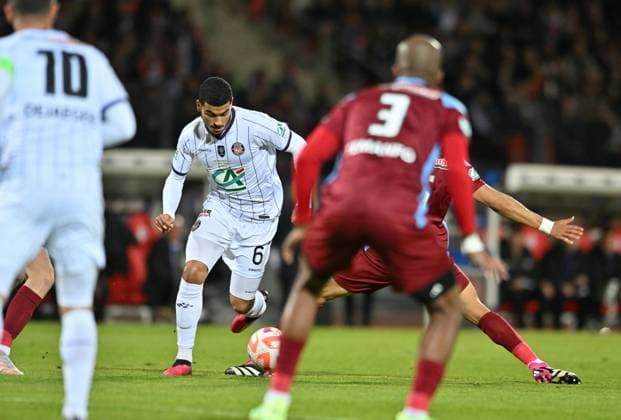Zakaria Aboukhlal (toulouse) FOOTBALL: FC Annecy vs Toulouse FC - 1 2 Coupe de France - 06 04 2023 FredericChambert Panoramic 