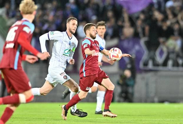 Jeanjacques Rocchi (annecy) FOOTBALL: FC Annecy vs Toulouse FC - 1 2 Coupe de France - 06 04 2023 FredericChambert Panoramic 