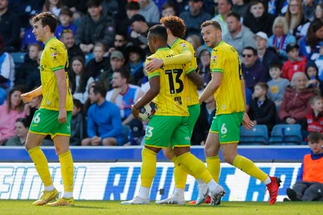 Blackburn Rovers v Norwich City Sky Bet Championship Liam Gibbs of Norwich celebrates scoring his side?s 1st goal during the Sky Bet Championship match at Ewood Park, Blackburn Content Not Available For UK Newspapers Copyright: xPaulxChestertonx FIL-18341-0015 UK Newspapers OUT