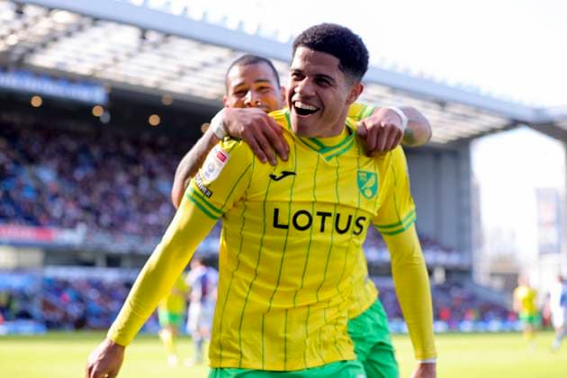 Blackburn Rovers v Norwich City Sky Bet Championship Gabriel Sara of Norwich celebrates scoring his sides 2nd goal during the Sky Bet Championship match at Ewood Park, Blackburn Content Not Available For UK Newspapers Copyright: xPaulxChestertonx FIL-18341-0030 UK Newspapers OUT