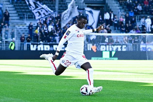 Timothy WEAH ( 22 - Lille ) - FOOTBALL : Angers vs Lille - Ligue 1 - 08 04 2023 FedericoPestellini Panoramic 