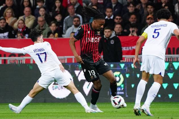Khephren Thuram (OGC Nice) FOOTBALL : OGC Nice vs Paris SG - Ligue 1 Uber Eats - Nice - 08 04 2023 NorbertScanella Panoramic 