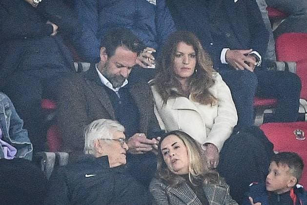April 8, 2023, Nice, France, France: Marlene SCHIAPPA with new boyfriend Matthias SAVIGNAC during the Ligue 1 match between OGC Nice and Paris Saint-Germain (PSG) at Allianz Riviera Stadium on April 08, 2023 in Nice, France. Nice France - ZUMAm308 20230408_zsp_m308_020 Copyright: xMatthieuxMirvillex