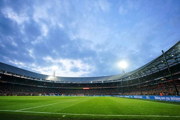 Eredivisie: Feyenoord v RKC Waalwijk Rotterdam - De Kuip during the match between Feyenoord v RKC Waalwijk at Stadion Feijenoord De Kuip on 9 April 2023 in Rotterdam, Netherlands. Copyright: xYannickxVerhoevenx
