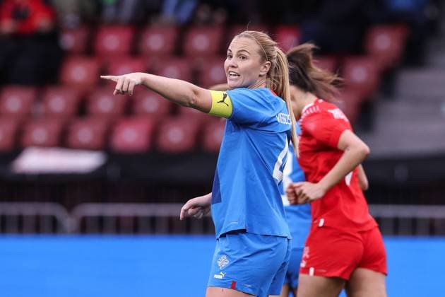 11.04.2023, Zurich, Letzigrund, Friendly Match: Switzerland - Island, 4 Glodis Perla Viggosdottir (Iceland) Zurich Letzigrund Zurich Switzerland Copyright: xJustPictures.ch LuigixRizzox