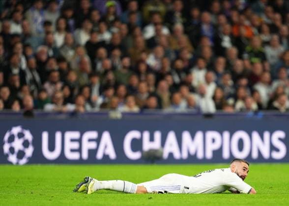 ESP: Real Madrid v Chelsea FC. La Liga Santander Daniel Carvajal of Real Madrid during the UEFA Champions League match, Quarter-Finals, 1st leg between Real Madrid and Chelsea FC played at Santiago Bernabeu Stadium on April 12, 2023 in Madrid, Spain. kpng Copyright: xSergioxRuizx xPRESSINx PS_220412_801