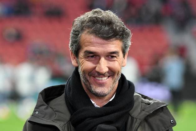 Experte Karl Heinz Riedle. GER, Bayer 04 Leverkusen vs Union Saint-Gilloise, Fussball, Europa League, Viertelfinale Hinspiel, Spielzeit 2022 2023, 13.04.2023 DFL REGULATIONS PROHIBIT ANY USE OF PHOTOGRAPHS AS IMAGE SEQUENCES AND OR QUASI-VIDEO GER, Bayer 04 Leverkusen vs Union Saint-Gilloise, Fussball, Europa League, Viertelfinale Hinspiel, Spielzeit 2022 2023, 13.04.2023 Leverkusen Copyright: xEibner-Pressefoto ThomasxThienelx EP_TTL