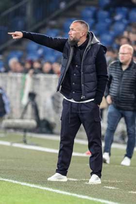 Didier Digard FOOTBALL : FC Basel vs OGC Nice - UEFA Europa Conference League quarter-final- 13 04 2023 -St. Jakob b-Park Basel ElyxandroCegarra Panoramic 