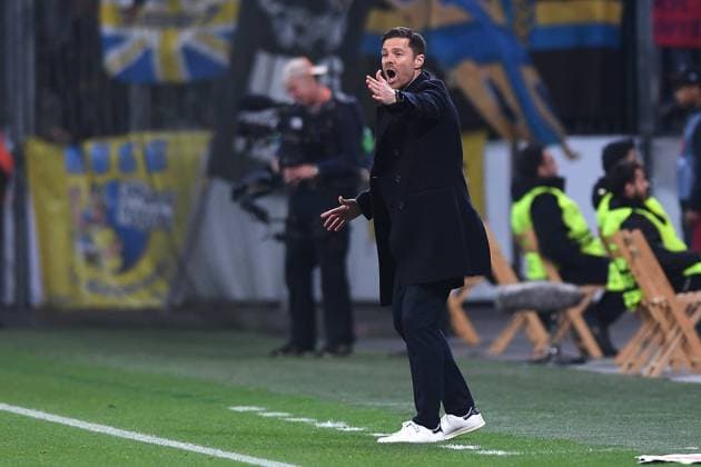Fußball Europa League Viertelfinale Bayer 04 Leverkusen - Union Saint-Gilloise am 13.04.2023 in der BayArena in Leverkusen Xabi Alonso ( Trainer Cheftrainer Leverkusen )